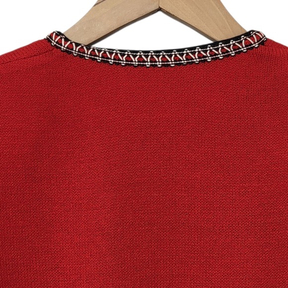 Vtg St John Collection Marie Gray Skirt Suit Set Size 4 Red Santana 2 Piece - Picture 7 of 15